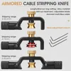 Fiberoptisk utrustning ACS-2 pansartr￥dstripper 4-10mm 8-28mm Optisk kabel Slitter Stripping Tool Jacket Mantel Sk￤rare