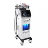 2022 RF Ultrasonic 10 em 1 Máquina de limpeza profunda de DermoBrasão Hydro para Limpeza Facial H2O2 Aparelho de rejuvenescimento da pele limpa H2O2