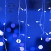 Remsor LED Icicle Light String Colorful Outdoor Landscape Decor Christmas Party Supplies for Garden Courtard Terrace