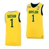 NCAA Basketball Baylor Bears College Jersey 4 LJ Cryer 10 Adam Flagler 11 James Akinjo 24 Matthew Mayer 2 Kendall Brown 1 Jeremy Sochan zielony żółty biały