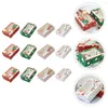 Gift Wrap 12Pcs Paper Wrapping Box One-piece Packaging Cupcake Dessert Storage Boxes