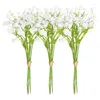 Fiori decorativi 7,9 pollici Gypsophila bianca Respiro del bambino Fiore artificiale Matrimonio Bouquet da sposa Disposizione per feste a casa finte fai-da-te