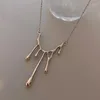 Pendant Necklaces European And American Style Metal Necklace For Women Personality Vintage Silver Color Clavicle Chain Irregular Niche Jewel