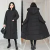 Women's Trench Coats 2022 Winter Long Coat Women's Fashion Thick Cotton Warm Outerwear CasualFemale Windproof Hooded Vintage Loose Parka