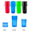 Roken kleurrijke mini plastic grinder tabakskruid kruid slijmwerkbreker voor kruidenmachine met airtainer opslagcontainer kast
