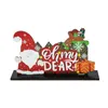 Decorações de Natal Merry Decoration Diy Wood Craft Table Ornamento Papai Noel Snowman Snowman Navidad Noel Natal Ano em casa decoração