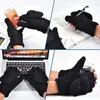Cycling Gloves Winter Knit Warm Fingerless Gloves-Cold Weather Wool Sport Running Thermal Men Women