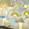 Weihnachtsdekorationen, Regenbogen-LED-Lichterketten, Feengarten, Vorhang, Schlafzimmer, Hochzeit, Weihnachten, Festival, Girlande, Zuhause, Innenbereich, Halloween-Dekoration, Lampe 220916