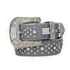 Designer BB Simon Bälten för män Kvinnor Märken Mode Lyx Shiny Diamond Bling Rhinestone midjeband som present Storlek 110-130CM