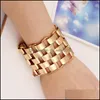 Charm armband ny mode lyxdesigner metall geometriska tegelstenar l￤nk kedja armband f￶r kvinna flickor guld sier f￤rg 1 dhseller2010 dh0sx