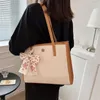 Abendtaschen Einkaufstasche Ästhetische große gestreifte Handtasche Geldbörse mit Schals Bändern Mode Schulter Luxus Designer PU Leder lässig