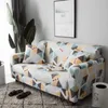 Chair Covers Plant Printed Sofa Cover White For Living Room Pets Corner Couch Elastic Stretch Single Sectional Armchair