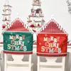 Christmas Decorations Santa Hat Chair Covers Decor Dinner Noel Xmas Cap Sets Table Back For Home Year 2022
