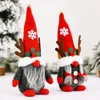 Kerstdecoraties Creatieve gewei sneeuwvlokken mannen en vrouwen dwerg ornamenten Gezichtsloze pop Rudolph Forest Man