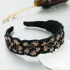 Luxury Baroque Green Black Blue Diamond Headband Fashion Hair Accessories Women's Trendy Party Hairband Hair Hoop Girl Headwear