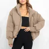 Frauen Trenchcoats Frauen Winter Warme Parkas Casual Einfarbig Reißverschluss Verdicken Daunenjacken Mantel Damen Mit Kapuze Oberbekleidung 2022 Veste Femme