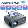 x1 8k 4k 1920 x 1080p projector amlogic t972 300ansi wifi wifi bt5.0 hdr10 التحكم في الصوت المنزلي المحمول فيديو