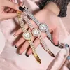 Wristwatches Roman Scale Diamond Women Bracelet Watches Steel Belt Love Petal Quartz Wrist Watch Luxury Fashion For