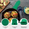 Lot de 5 gants de cuisine en silicone pour manche de support pour casseroles en fonte, poignées résistantes