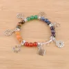 7 Chakras Reiki Gem Stone Stone Strand Bracelet Jewelry Meditation for Women K3283