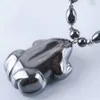 Black Non Magnetic Frog Pendant Necklace Natural Hematite Gemstones Beads 18" Length Fashion Jewelry Gift F3037