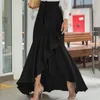 2024 Fashion New Tkirts Skirt Womens 2022 Belt Lace Wrap Hip Hip High Weist Slim Multicolor Sexy غير منتظم نصف طول