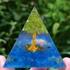 Figuras decorativas Orgonita Pirámide Amatista Peridoto Cristal curativo Convertidor de energía Simboliza la suerte y la fortuna Protección EMF