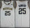 Masculino de basquete Michigan Wolverines #25 Jace Howard Retro Basketball Limited Jersey