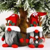 Kerstdecoraties Creatieve gewei sneeuwvlokken mannen en vrouwen dwerg ornamenten Gezichtsloze pop Rudolph Forest Man