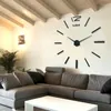 Relojes de Pared Fai-Da-Te Moderno Grande Orologio Da Parete Kit 3D Specchio Superficie Adesivo