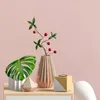 装飾的な花バカアレンジメント撮影小道具植物装飾ベリーフラワーシェイプレッドフルーツペンダント単一シミュレーションアップル
