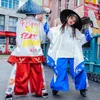 Scenkl￤der 2022 Street Dance Outfits Chinese Style Hip Hop Clothes Girls Loose Cardigan Hiphop Pants Jazz Performance DQS7887