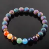 7 Chakra Colorful Mineral Beads Beaded Strands Natural Gem Stone Rosary Yoga Mala Bead Meditation Men Women Jewelry K3326