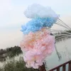 Upscale Artificial Flowers Snow Cherry Blossoms Simulation White Branches Sakura For Home Decor Wedding Arch DIY Supplies 10Pcs