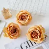 Dekorative Blumen 5/10PCS Künstlicher Kopf Scrapbooking Brautzubehör Hochzeit für Heimdekoration Weihnachtsgirlande Material Seidenrosen