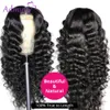 For Black HD Transparent Loose Deep 134 136 Frontal Human Hair 4x4 Lace Closure Natural Wave Wig PrePlucked Hairline326h