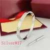 Love bangle bracelet with screwdriver Bangles Designer Luxury Jewelry Womans 6/7mm Rose Gold platinum bracelets for women friendship accessories wholesale