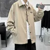 Männer Casual Hemden Quadrat Kragen Männer Top Mantel Flut Marke Herbst Und Winter Alle-spiel Harajuku Koreanische Version trend Trendy