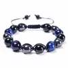 10mm Natural Stone Handmade Rope Braided Charm Bracelets Adjustable Bangle For Women Men Beaded Jewelry