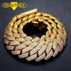 ICEOUTBOX 20mm Pesante 3 file di cristallo Miami est Box Chiusura Catena a maglia cubana Collana con zirconi cubici Girocollo Bling Gioielli Hip Hop 2202122916