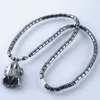Zwarte niet -magnetische kikker hanglank ketting Natuurlijke hematiet edelstenen kralen 18 "lengte mode sieraden cadeau f3037
