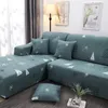 Chair Covers Plant Pattern Sofa Cover Cotton Stretch Couch Elastic Living Room Single Furniture Protector Slipcover