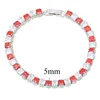 Geweldige sieraden bedelarmbanden diepblauw zirkoon zilveren toon laagste onderscheidende mode -sieraden voor vrouwen TBS1080A276S