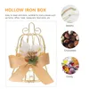 Gift Wrap 2 Pcs Bird Cage Sugar Cases Hollow Birdcage Candy Boxes Iron Banquet Party