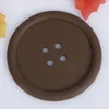 Round Coaster Heat-resistant Non-slip Water Bottles Pads Coffee Beverage Cu Placemat Waterproof Button Shaped Tea Coasters Mat TH0382