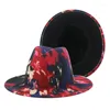 Basker hatt fedoras hattar för kvinnor binder färgämne multicolor filt kepsar panama mode lyx fedora vinter sombreros de mujer