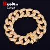 22mm baguette Zircon Miami Cuban Link Bracelet out out hip hip street street street jewelry gold color 7 8 y11252ww