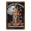 Cultura mexicana Decoración Día Pintura de los muertos Vintage Sexy Girls pin up Placa Calavera de azúcar Cartel de metal Pintura de hierro Etiqueta de la pared Carteles de chapa retro 30X20CM