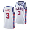 Basketball NCAA Cousu Personnalisé Ole Miss Rebels Basketball Jersey 4 Jaemyn Brakefield 2 Daeshun Ruffin 5 James White Jerseys 11 Matthe