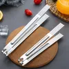 Stainless Steel Barbecues Food Tong BBQ Tools Accessories Barbecue Long Straight Clip Baking Bread Tongs Kitchen Cooking Garden TH0296